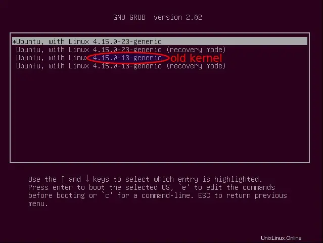 como borrar kernel antiguo en linux en forma grafica - Cómo comprobar la versión antigua del kernel en Linux