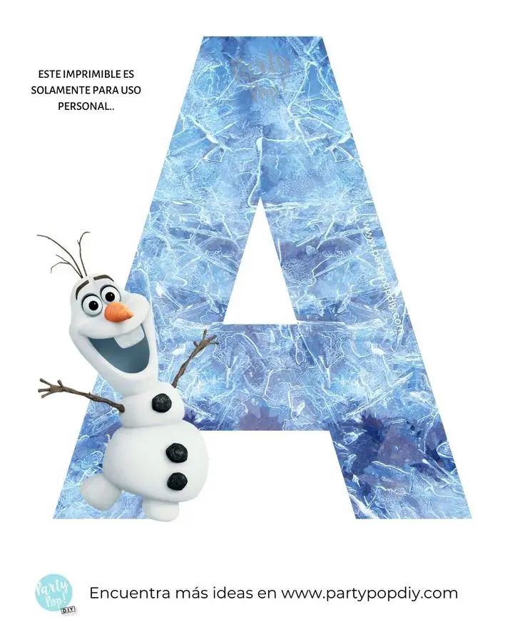 diseño de frozen letra a imprenta - Cómo se llama la fuente de Frozen