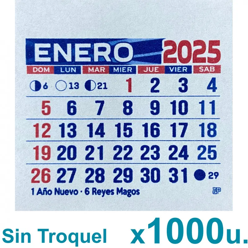 imprenta calendarios mignon - Cuánto mide un almanaque mignon